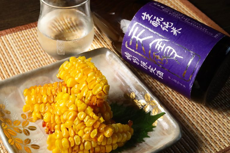 生酛純米 × トウモロコシの素揚げ