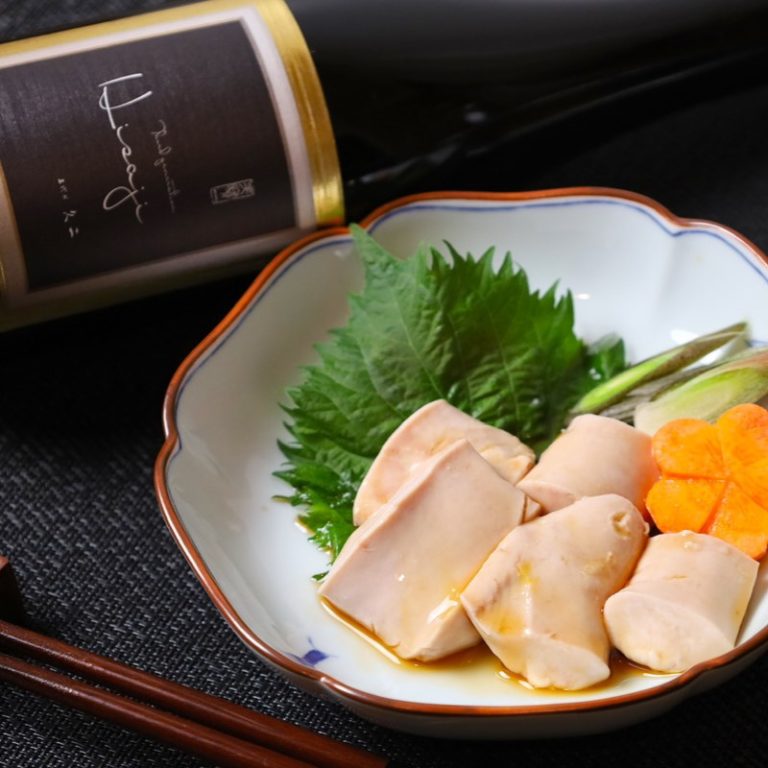 白子ポン酢×生酛純米大吟醸「久二」