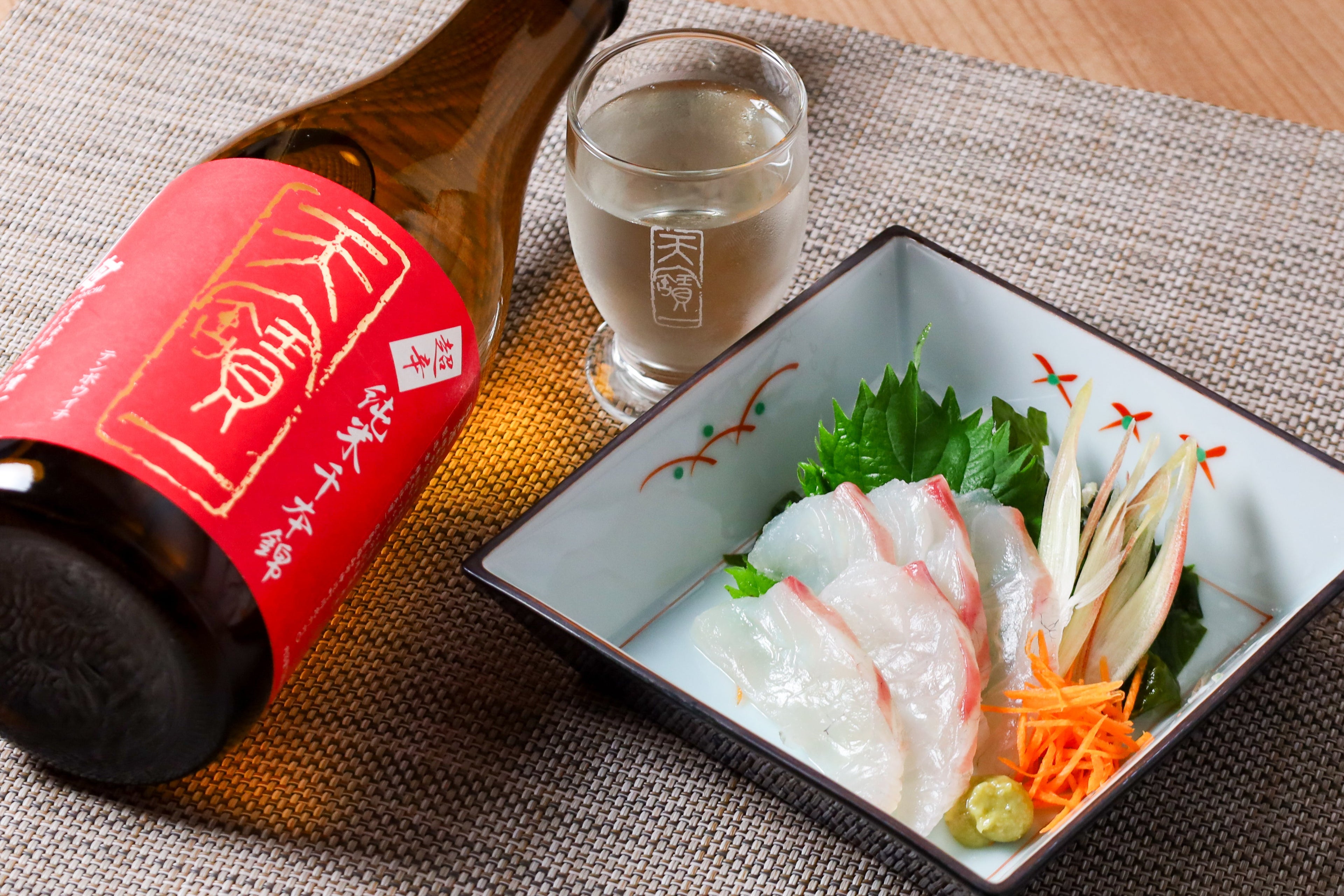 超辛純米 千本錦 × 鯛のお刺身